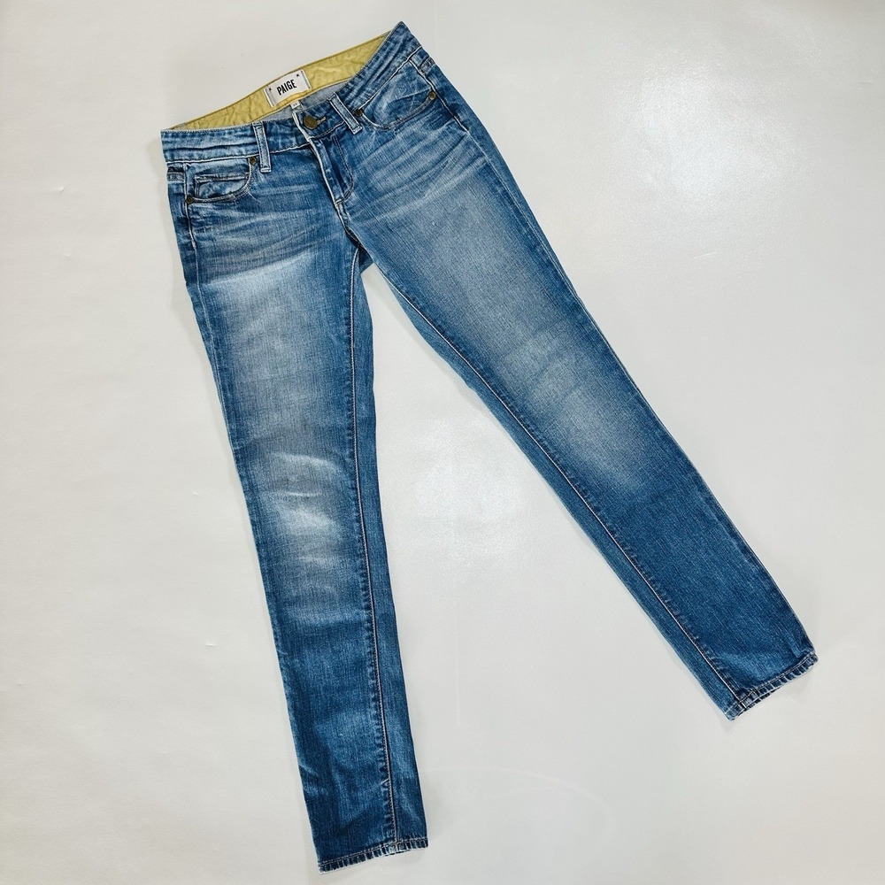 PAIGE Skyline Ankle Peg Skinny Jeans Women's 23 Blue Stretch Denim
